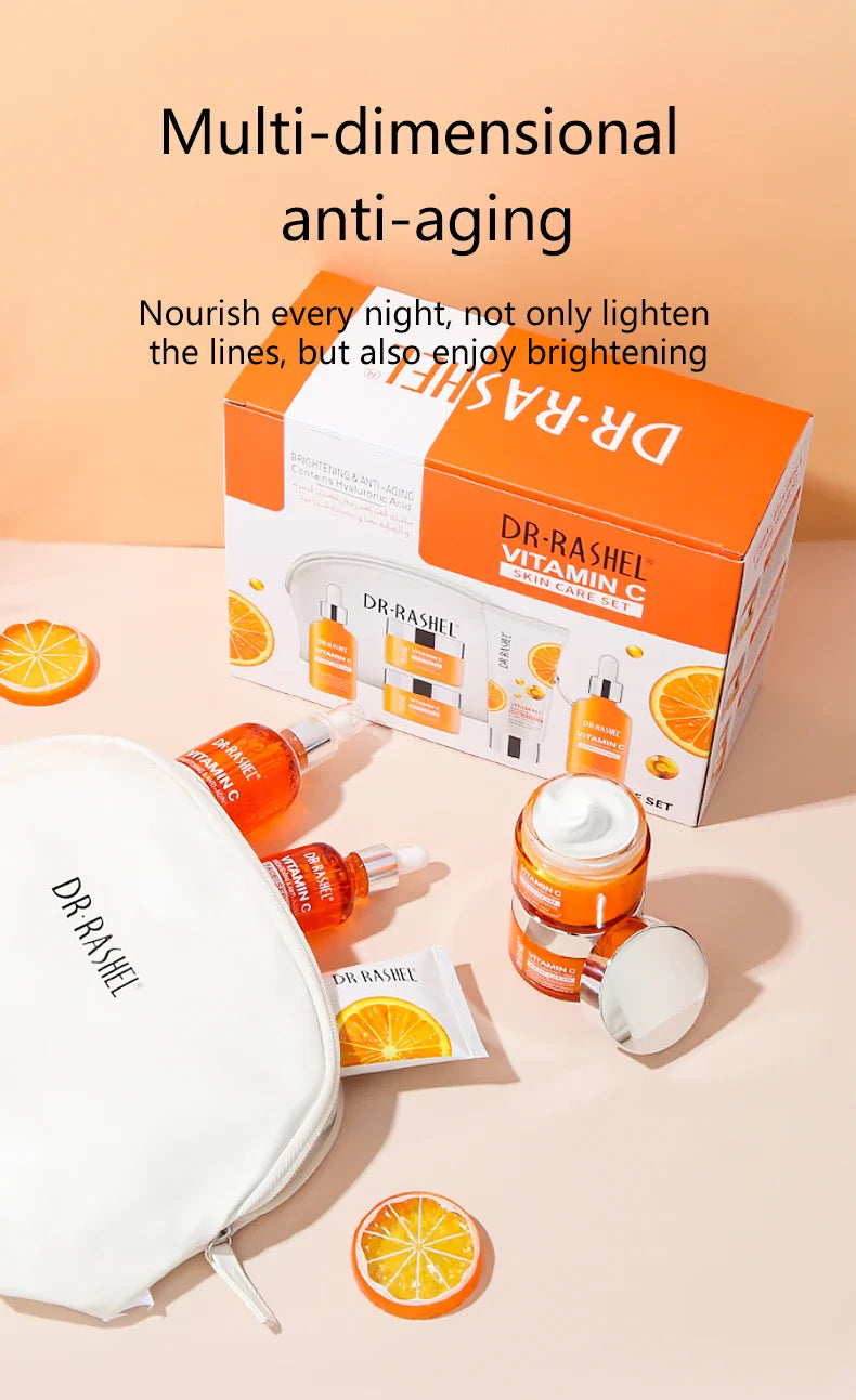 DR RASHEL Vitamin C Brightening Anti Aging Skin Care Set 5 Pieces/kit