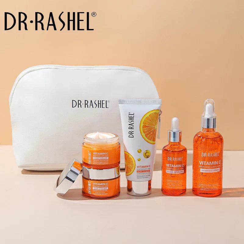 DR RASHEL Vitamin C Brightening Anti Aging Skin Care Set 5 Pieces/kit