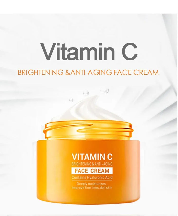 DR.RASHEL vitamin C  Facial Cleanser And Toner Essence Face Cream 4-Piece Facial Skincare Set