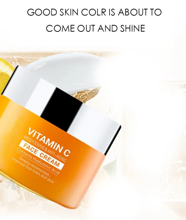 DR.RASHEL vitamin C  Facial Cleanser And Toner Essence Face Cream 4-Piece Facial Skincare Set