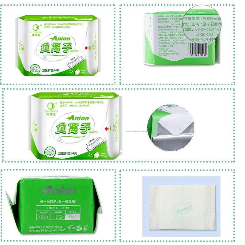 19Packs Organic Pads Ultra Thin Period Pads with Wings Super Absorbency Sanitary Pads for Women100% Cotton Panties Gasket