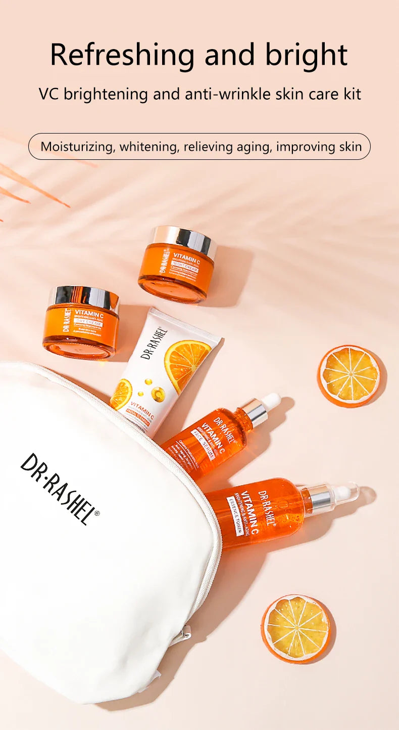 DR RASHEL Vitamin C Brightening Anti Aging Skin Care Set 5 Pieces/kit