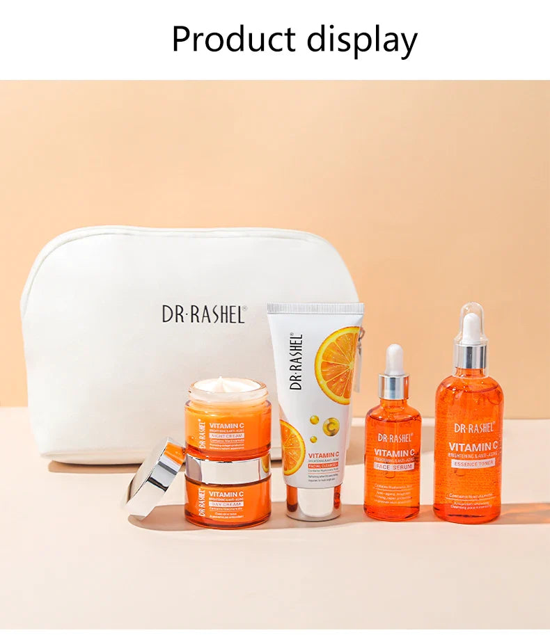 DR RASHEL Vitamin C Brightening Anti Aging Skin Care Set 5 Pieces/kit