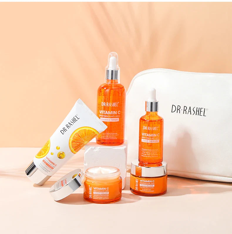 DR RASHEL Vitamin C Brightening Anti Aging Skin Care Set 5 Pieces/kit