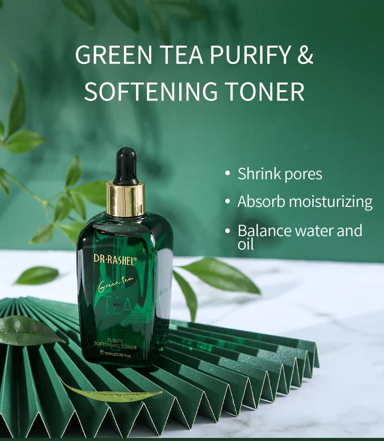 DR RASHEL Green Tea Purify Balancing Skin Care Set 10pcs Facial Care Kit