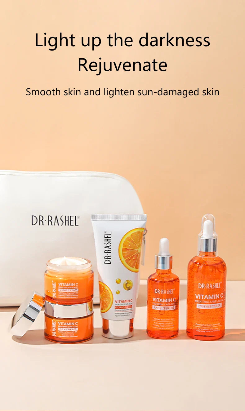 DR RASHEL Vitamin C Brightening Anti Aging Skin Care Set 5 Pieces/kit