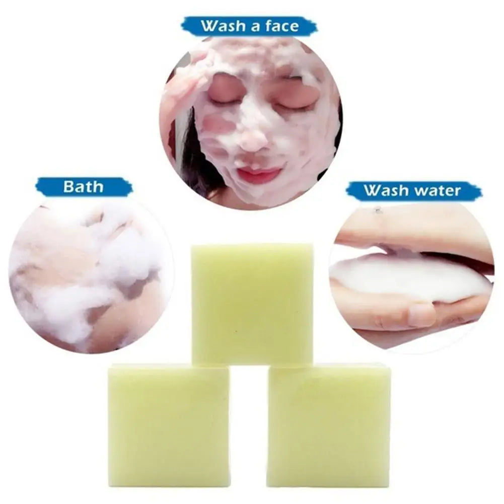 100g Natural Handmade Sea Salt Goat Milk Soap Moisturizing Face Care Wash Basis Soap Shower Deworming White Essential Oil Soap
