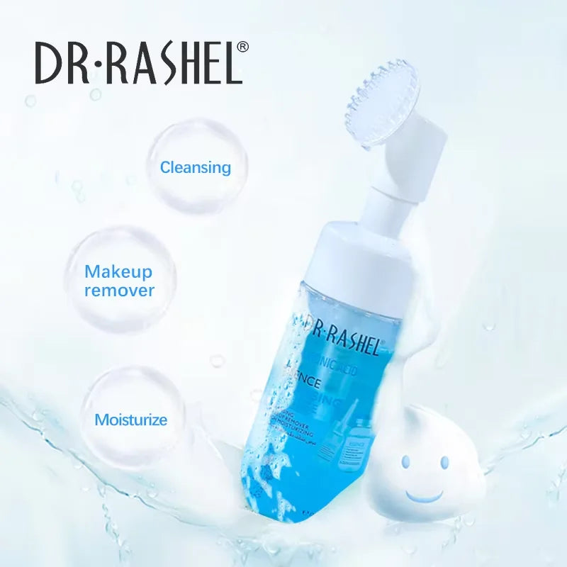 DR RASHEL Facial Foam Cleanser Mousse Makeup Remover Moisturizing Hyaluronic Acid Cleansing Mousse 120ml