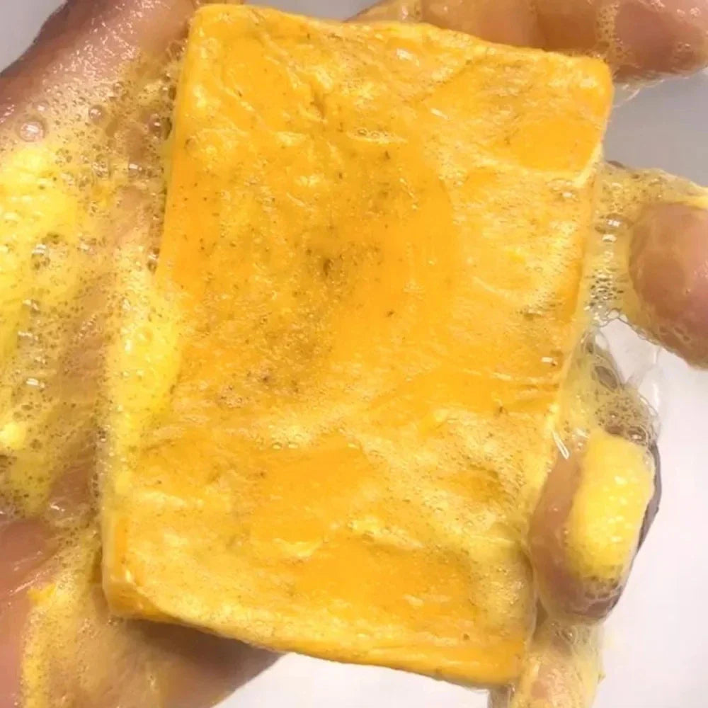 100g 1-10 PCS Turmeric Hand Made Soap, Lemon Kojic Acid Soap, Shower and Facial Soap