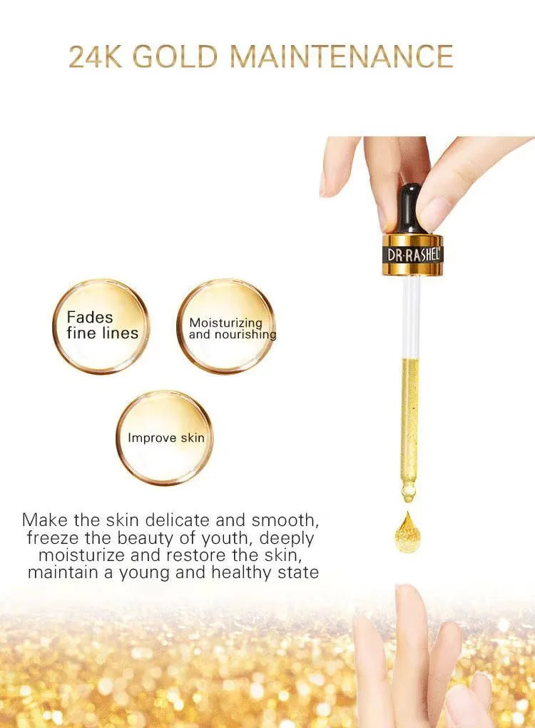 DR.RASHEL 24K Gold Skin Kit Toner Eye Essence Face Cream Face Essence Facial Cleanser