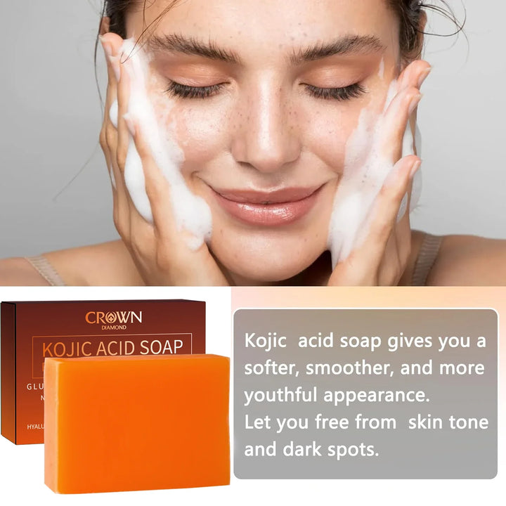 Turmeric Kojic Acid Soap Massage Soap Handmade Soap for Face and Bath for Deep Cleansing, Exfoliation, Body Moisturizing