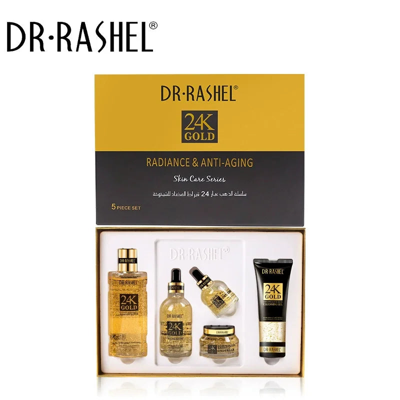 DR.RASHEL 24K Gold Skin Kit Toner Eye Essence Face Cream Face Essence Facial Cleanser