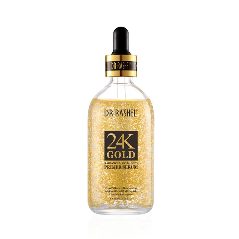 DR RASHEL Moisturizing Brightening Face Serum 24K Gold Radiance Anti Aging Primer Serum