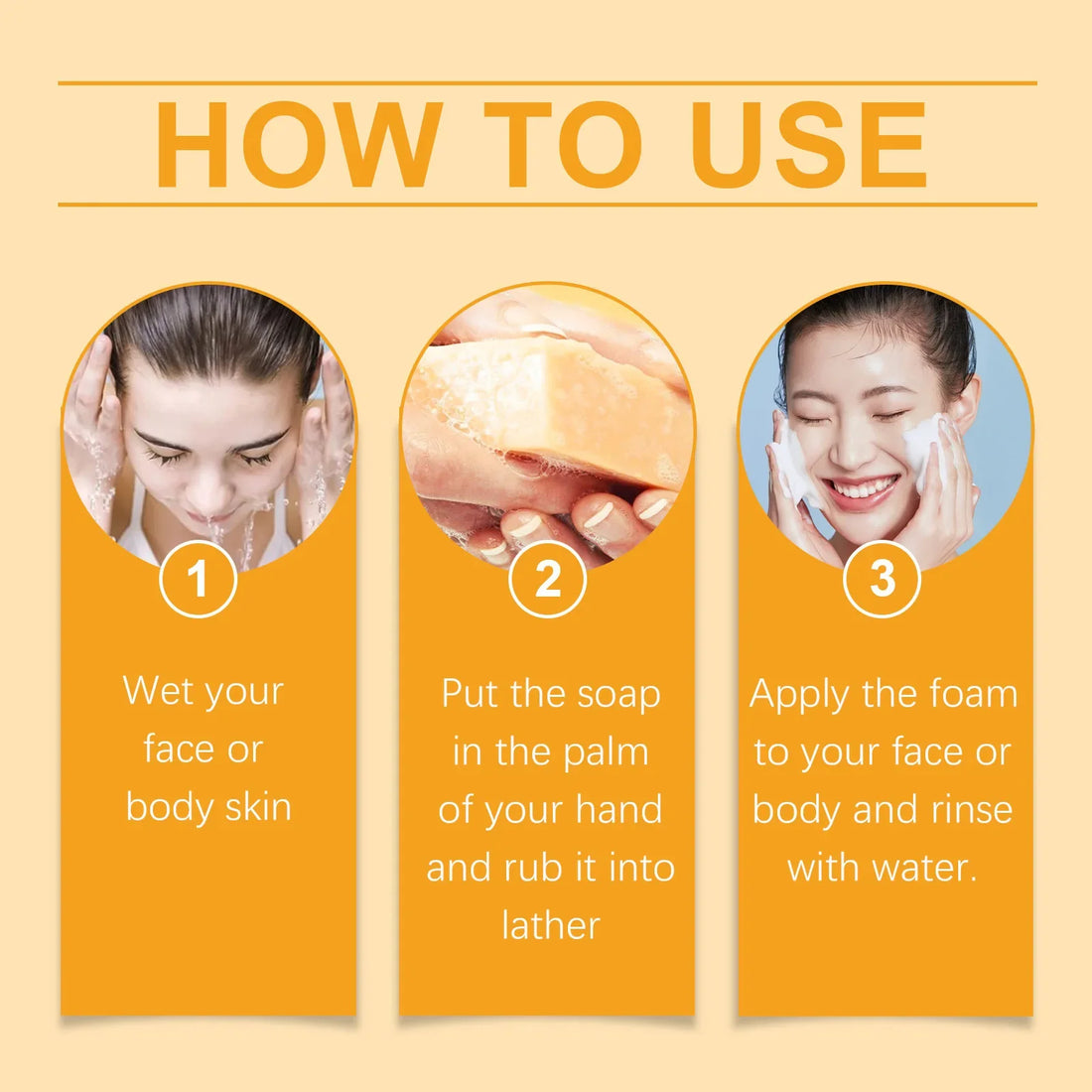 OUHOE Kojic Acid Turmeric Soap Face Deep Cleaning Even Skin Tone Skin Lightening Soap Moisturizer Skin Care Handmade Lemon Soap