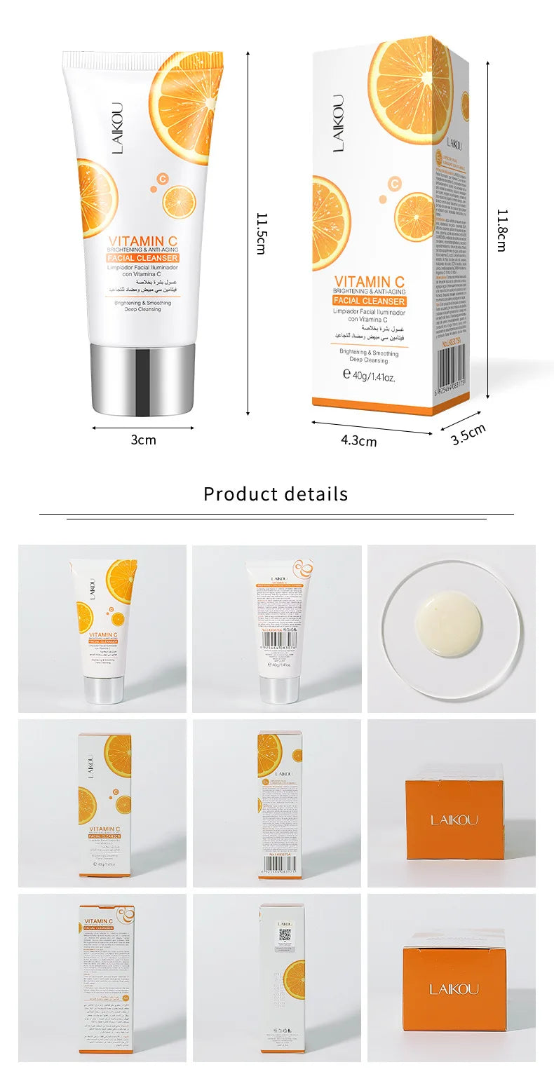 Dr.rashel Natural Vitamin C Nourishing Repair Cleanser Skin Care Whitening Moisturizing Shrinking Face Washing Product