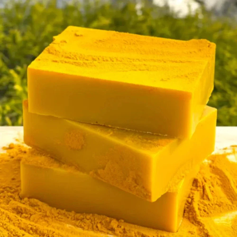 100g 1-10 PCS Turmeric Hand Made Soap, Lemon Kojic Acid Soap, Shower and Facial Soap